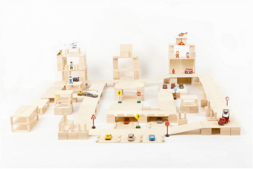 Houten blokken Just Blocks City-big pack