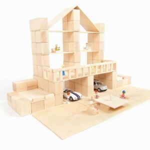 Houten blokken Just Blocks Dollhouse-medium pack