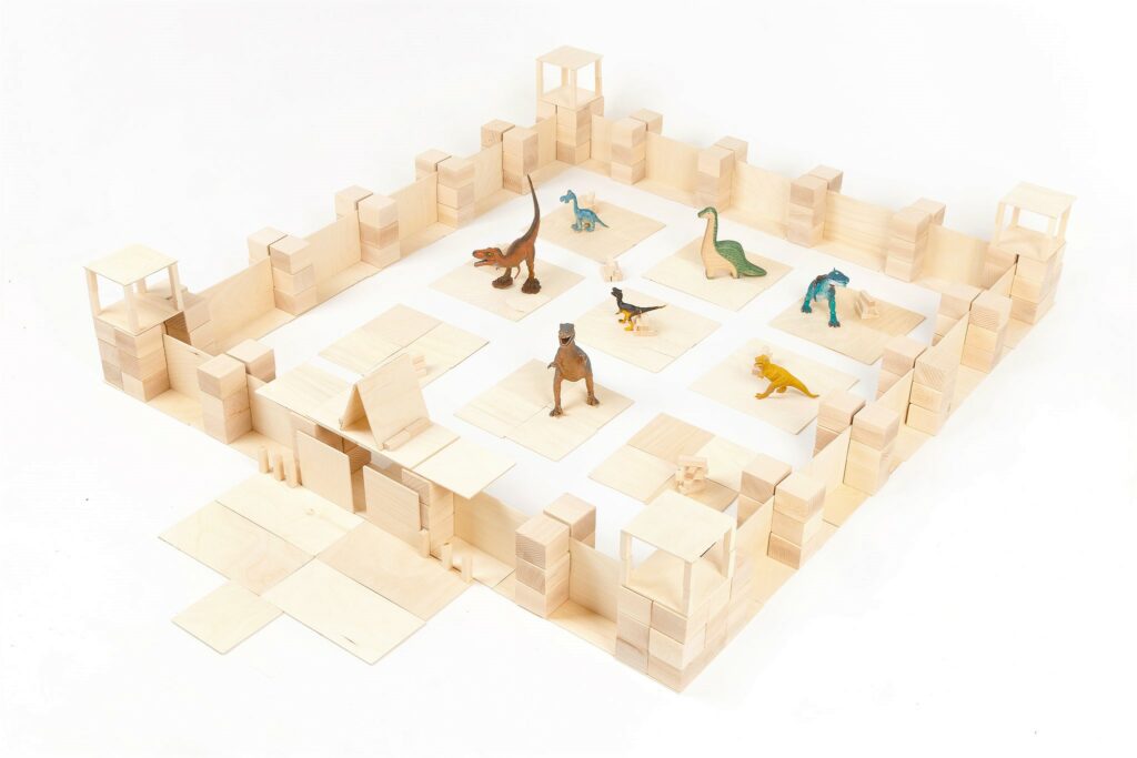 Houten blokken Just Blocks Jurassic Park-big pack