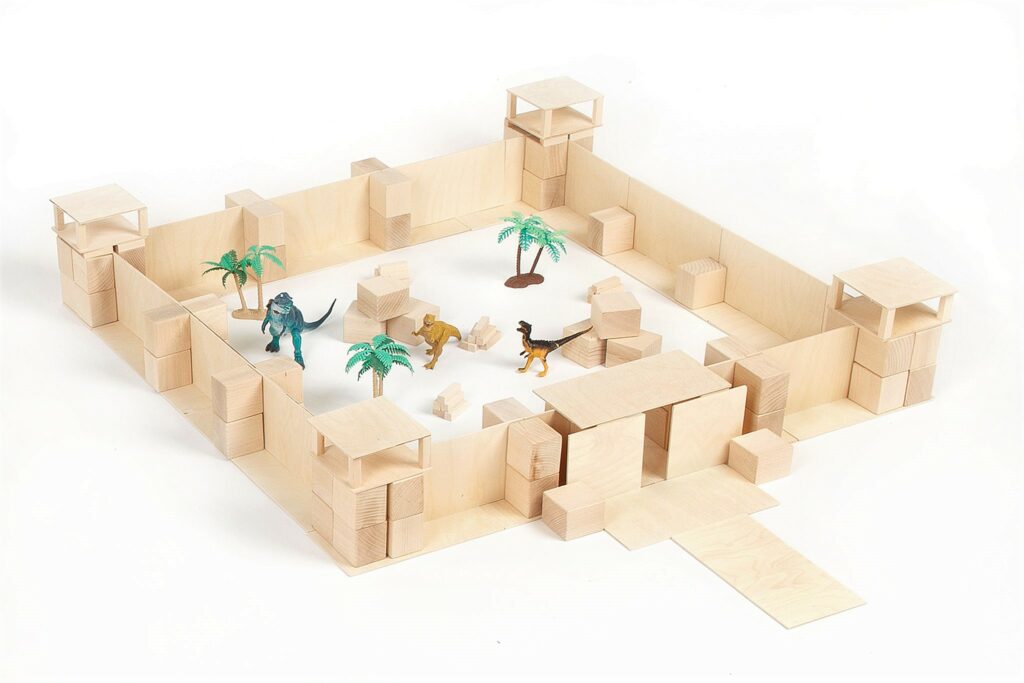 Houten blokken Just Blocks Jurassic Park-medium pack