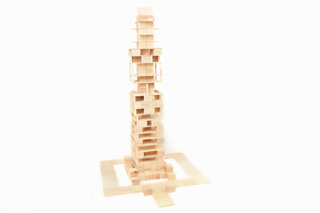 Houten blokken Just Blocks Tower-big pack