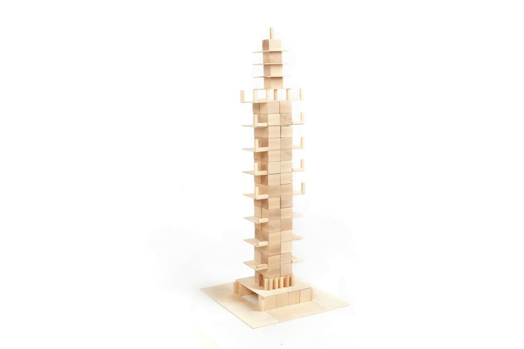 Houten blokken Just Blocks Tower-medium pack