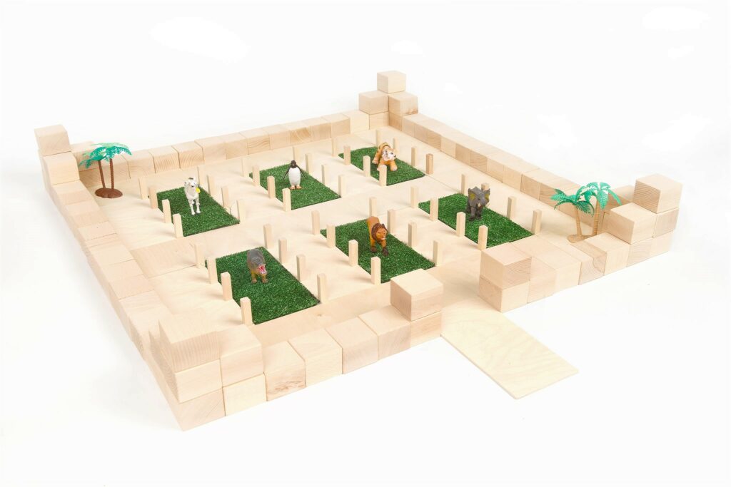 Houten blokken Just Blocks Zoo-medium pack