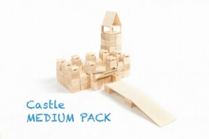 Houten blokken Just Blocks medium pack kasteel