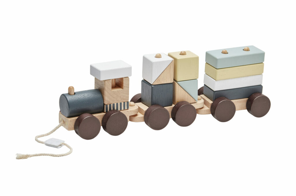 Houten trein met blokken Kids Concept Houten trein met blokken Kids Concept