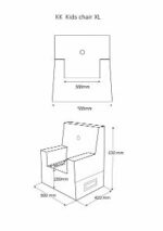 by KlipKlap KK Kids Chair XL, lichtgrijs 3