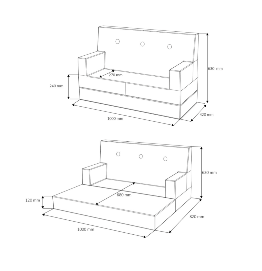 by KlipKlap KK Kids Sofa afmetingen by KlipKlap KK Kids Sofa afmetingen