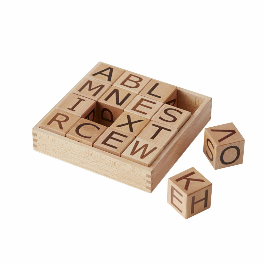 Houten blokken met alfabet Kid's Concept-1 Houten blokken met alfabet Kid's Concept-1