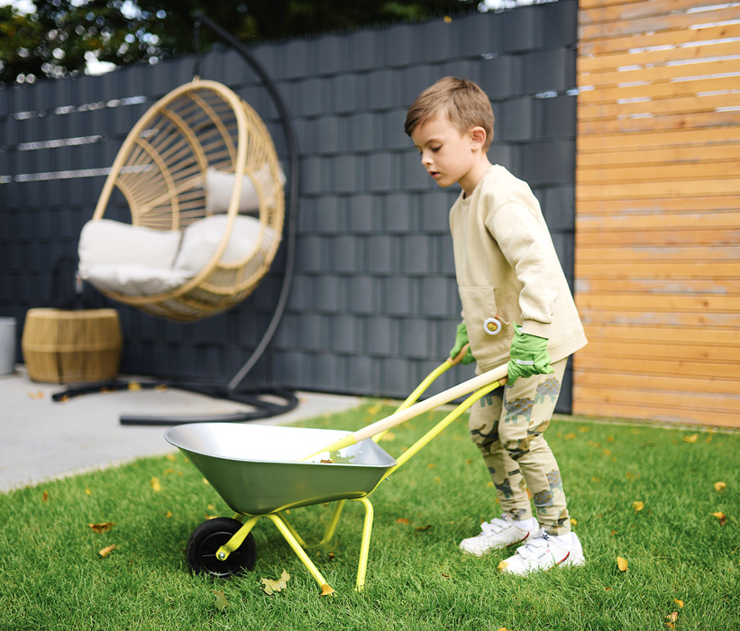 Biscuit Verdorde Grootte Kruiwagen voor kinderen met tuingereedschap | Jindl