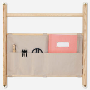 Canvas organizer KAOS lichtgrijs open