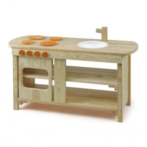 Houten modderkeuken | buitenkeuken voor kinderen