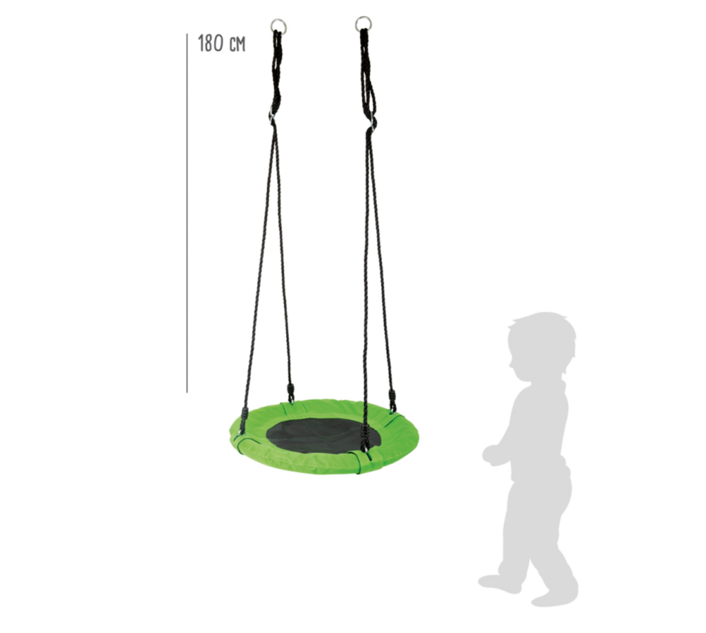 Nestschommel voor kinderen groen afmetingen