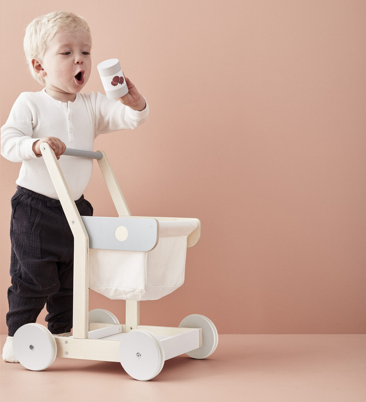 Houten winkelwagen | boodschappenwagen Kid's Concept Bistro