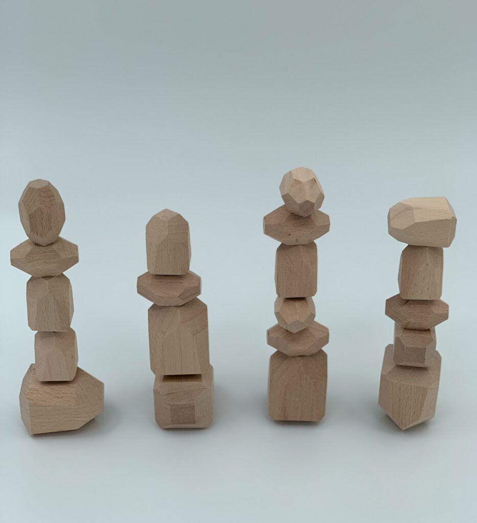 Houten bouwstenen balanceerstenen Jindl naturel 20 stuks