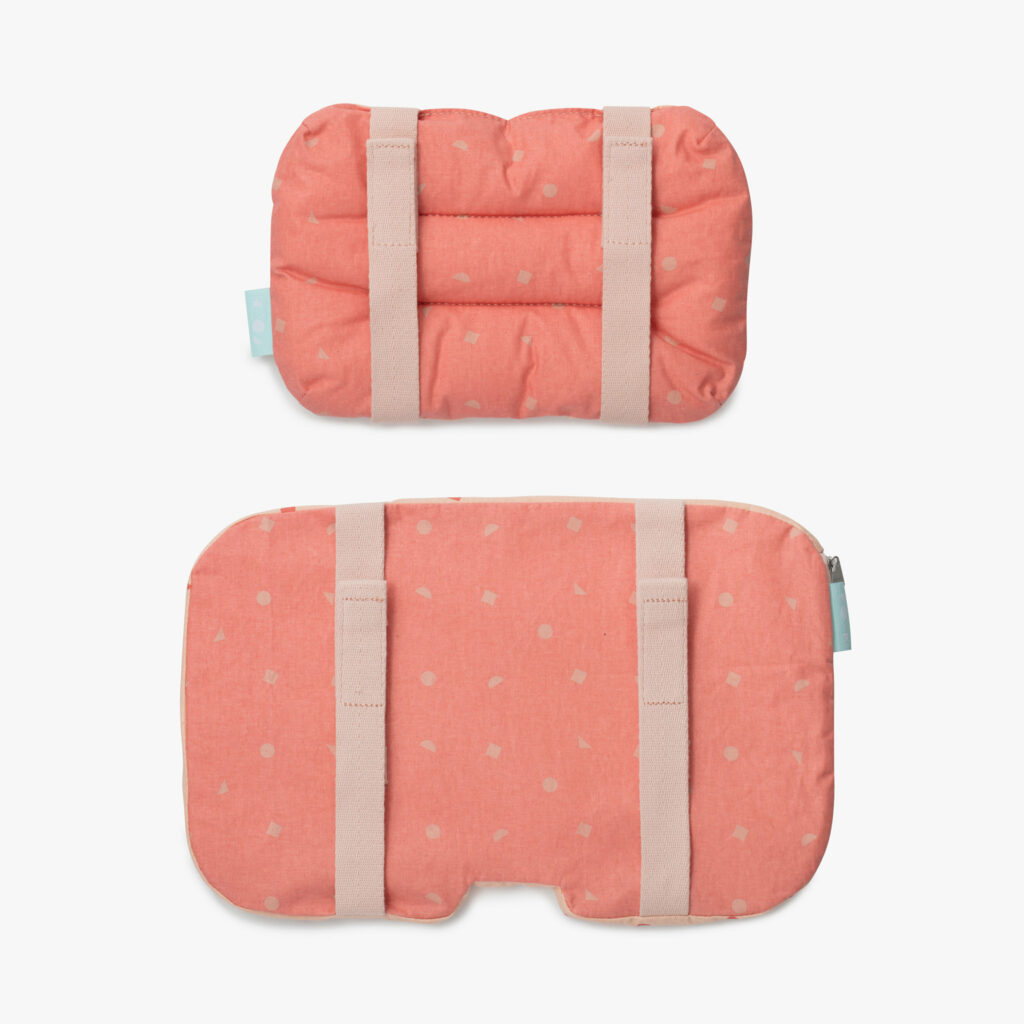 KAOS kussenset voor kinderstoel koraal compleet 1 KAOS kussenset voor kinderstoel koraal compleet 1