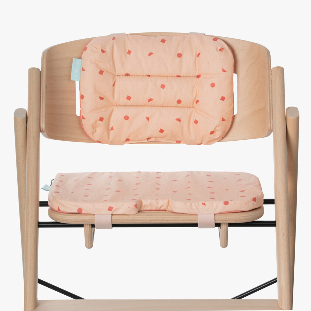 KAOS kussenset voor kinderstoel koraal zonder beugel KAOS kussenset voor kinderstoel koraal zonder beugel