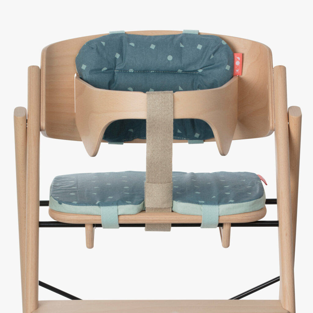 KAOS kussenset voor kinderstoel petrol compleet met beugel