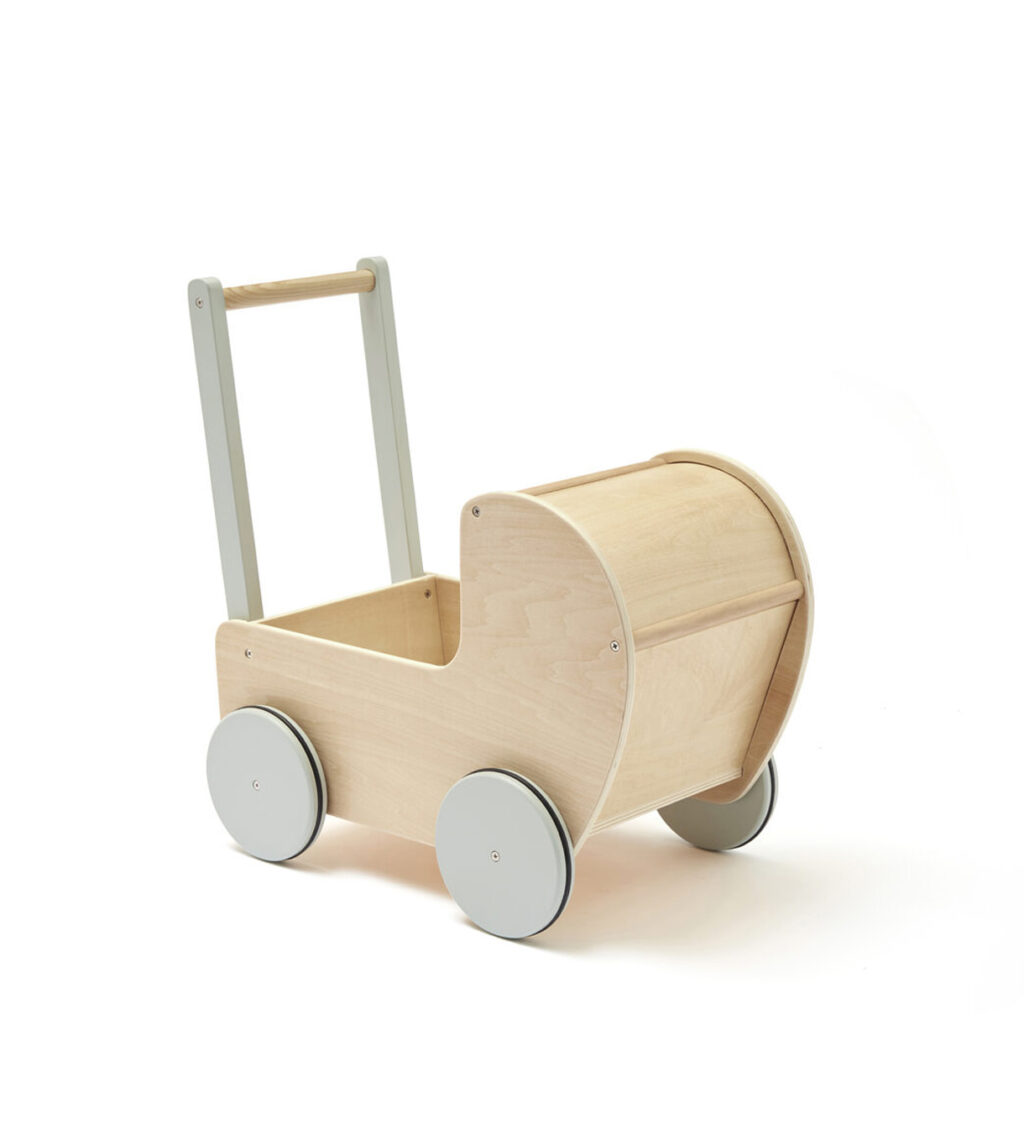 Poppenwagen van hout Kids Concept naturel Poppenwagen van hout Kids Concept naturel