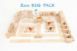 Houten blokken Just Blocks big pack dierentuin