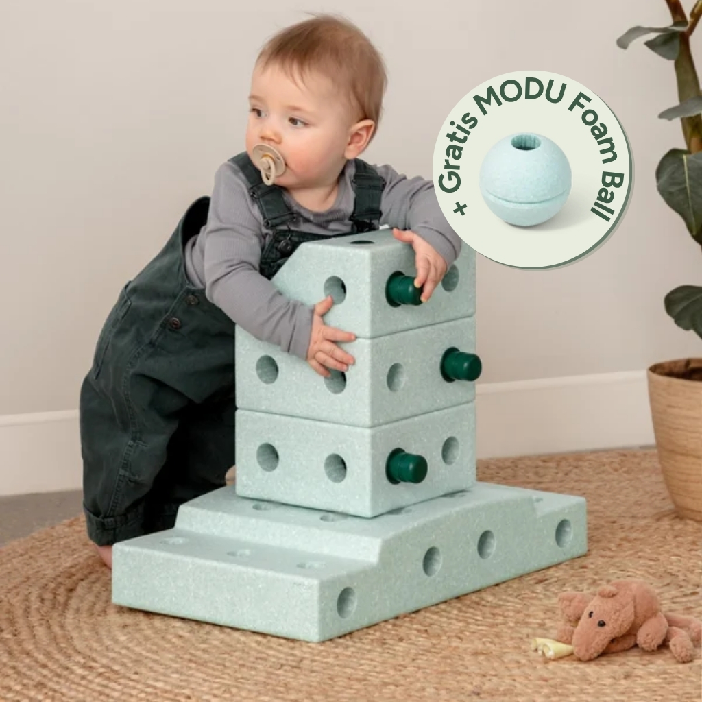 Bouwset Explorer Kit MODU ocean mint_forest green + gratis foam ball Bouwset Explorer Kit MODU ocean mint_forest green + gratis foam ball