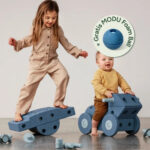 Bouwset Explorer Kit MODU sand grey _ honey yellow + gratis foam ball