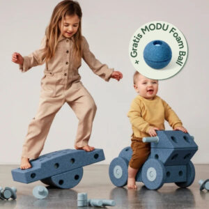 Bouwset Explorer Kit MODU sand grey _ honey yellow + gratis foam ball