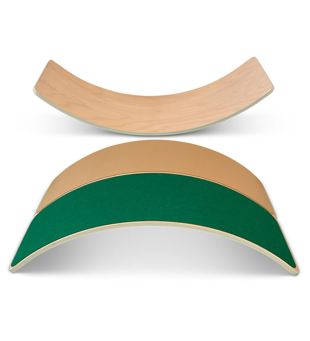Balance board Jindl kaki en groen met vilt