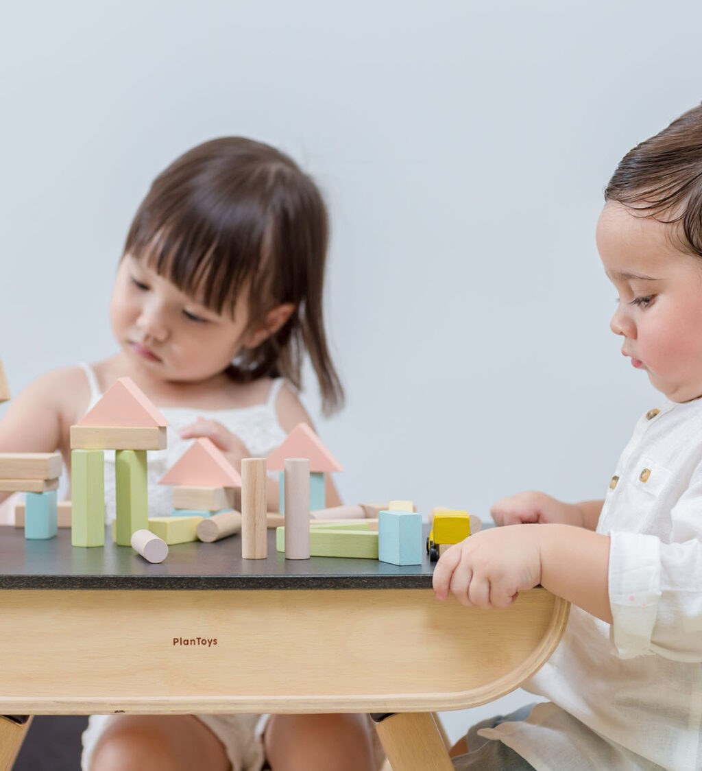 Blokkenset pastelkleuren 40 stuks Plan Toys Blokkenset pastelkleuren 40 stuks Plan Toys