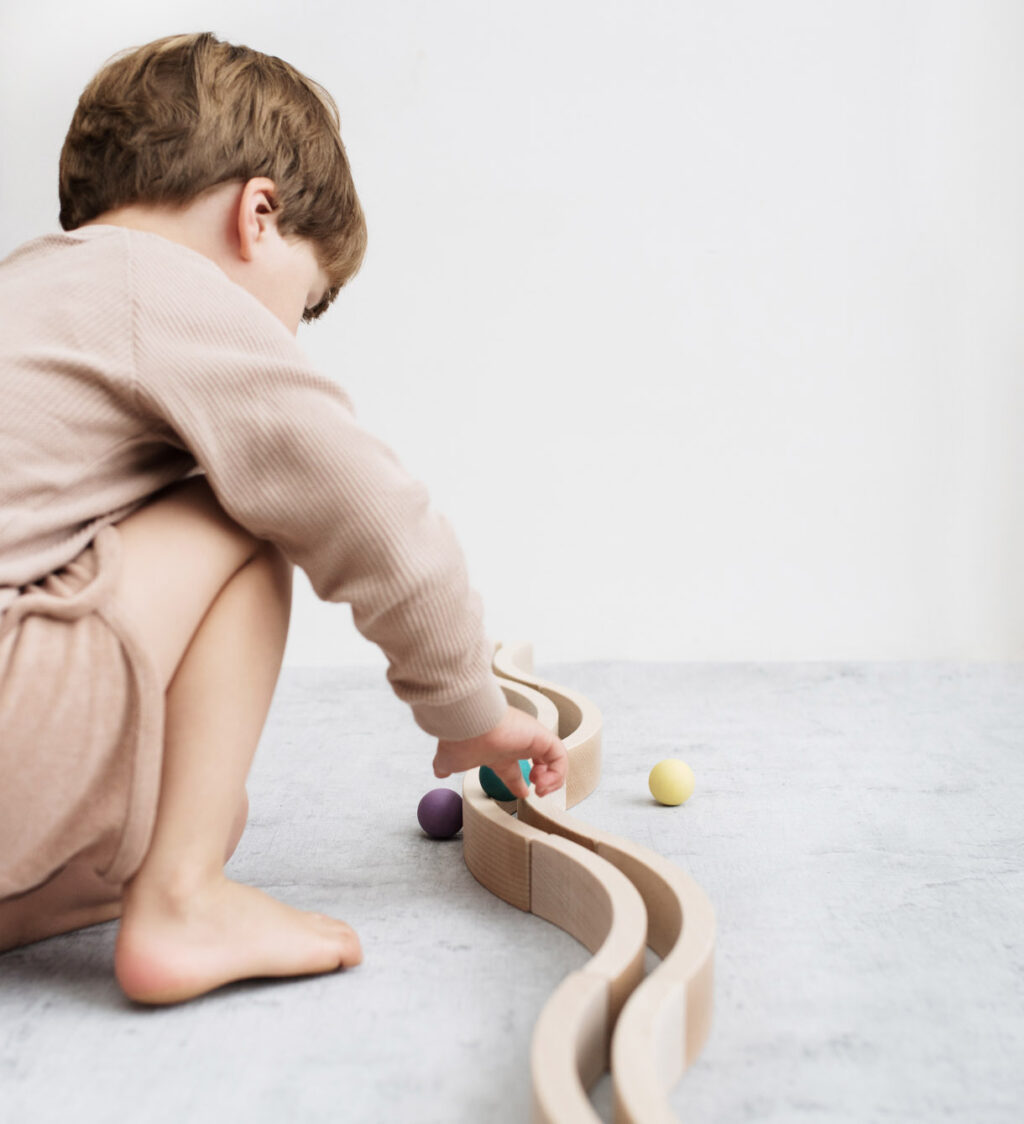 Houten blokken Abel blocks racebaan