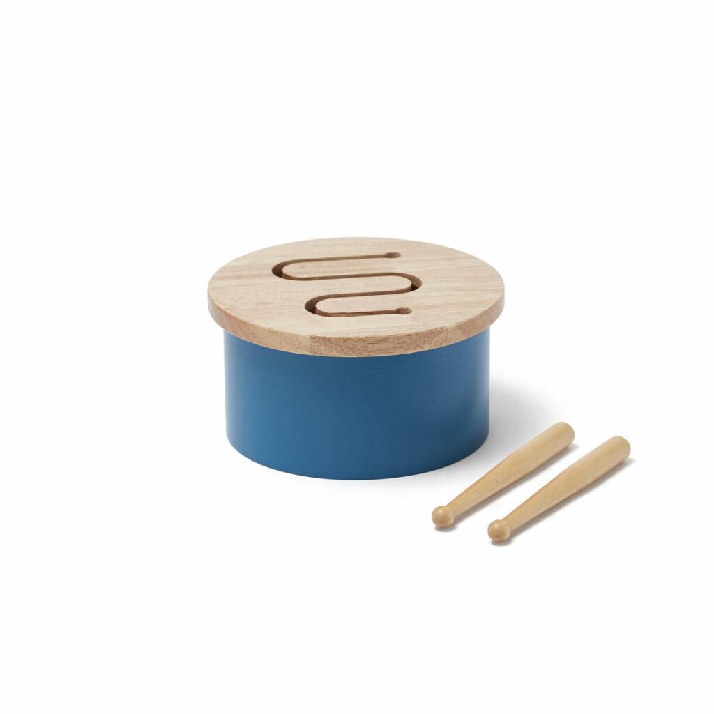 Houten trommel Kid's Concept blauw Houten trommel Kid's Concept blauw