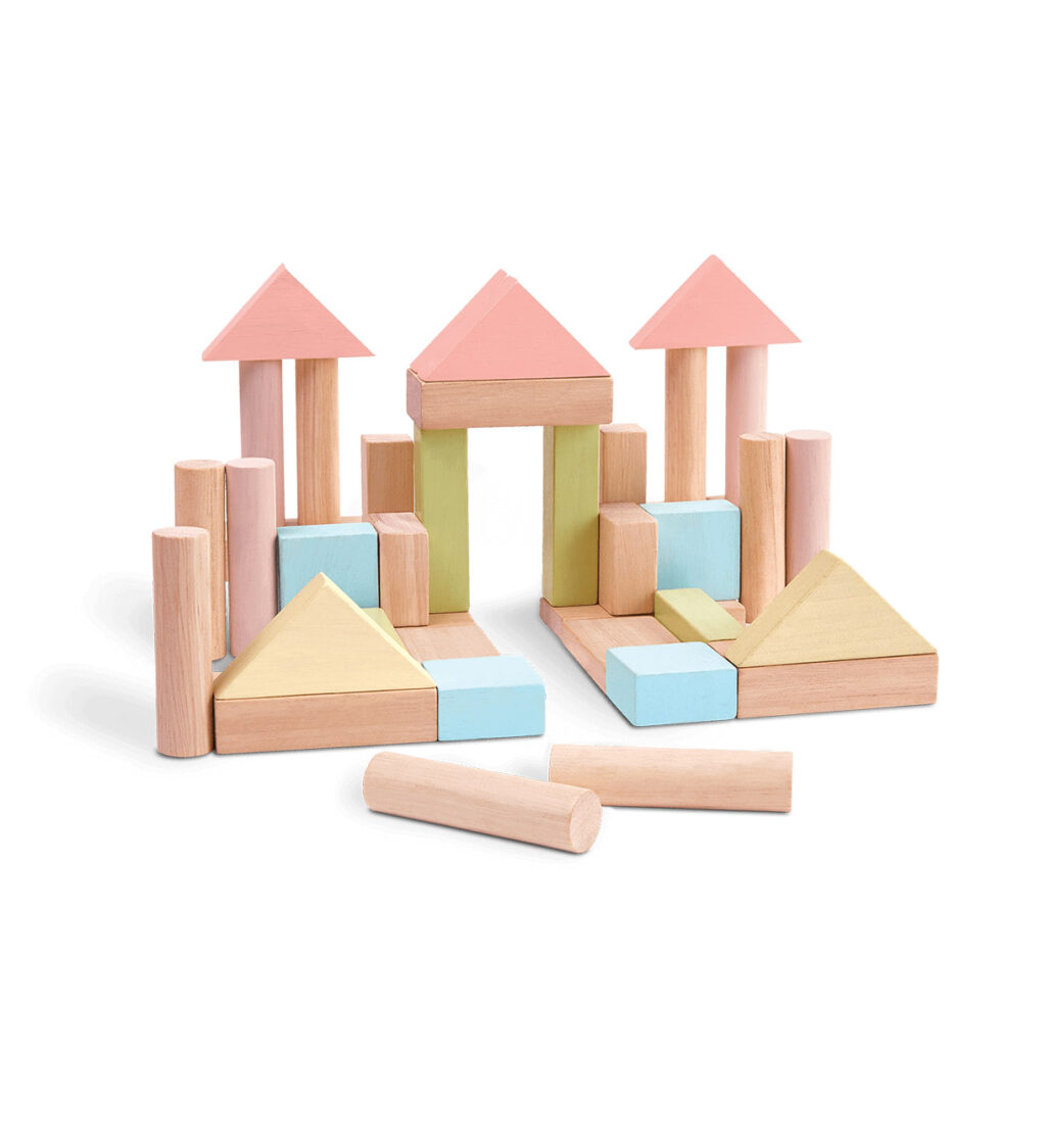 Plantoys blokkenset pastel 40 onderdelen Plantoys blokkenset pastel 40 onderdelen