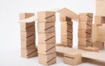 Houten blokken Just Blocks Smart lines small pack 2