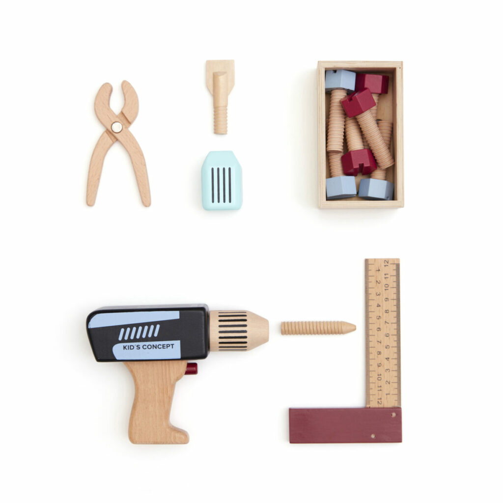 Houten gereedschapskist Kid's Concept HUB compleet