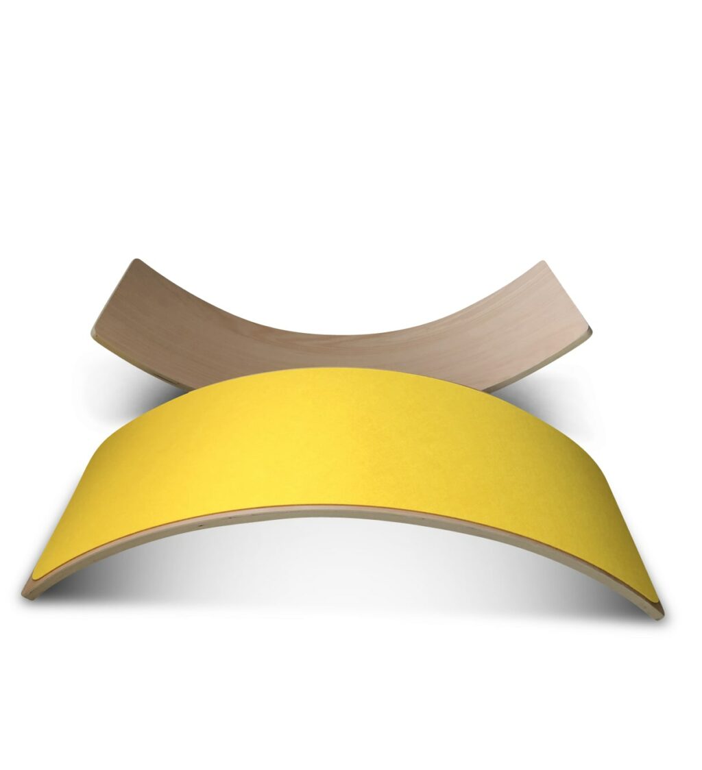Balance board met vilt geel van Jindl