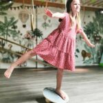 Balanceboard met ronde ballen sfeer