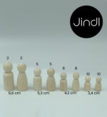Houten poppetjes Jindl afmetingen