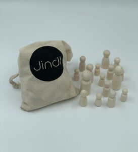 Set houten poppetjes onbehandeld Jindl