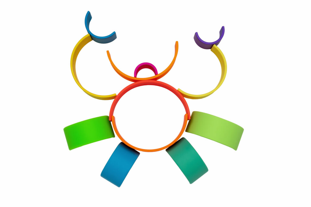 Dëna regenboog sfeer neon