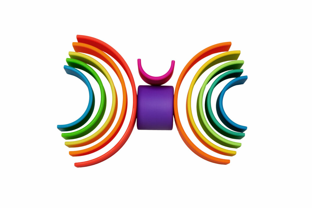 Dëna regenboog sfeer neon set