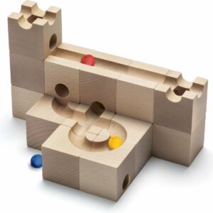 Houten knikkerbaan Cuboro 16 stuks details