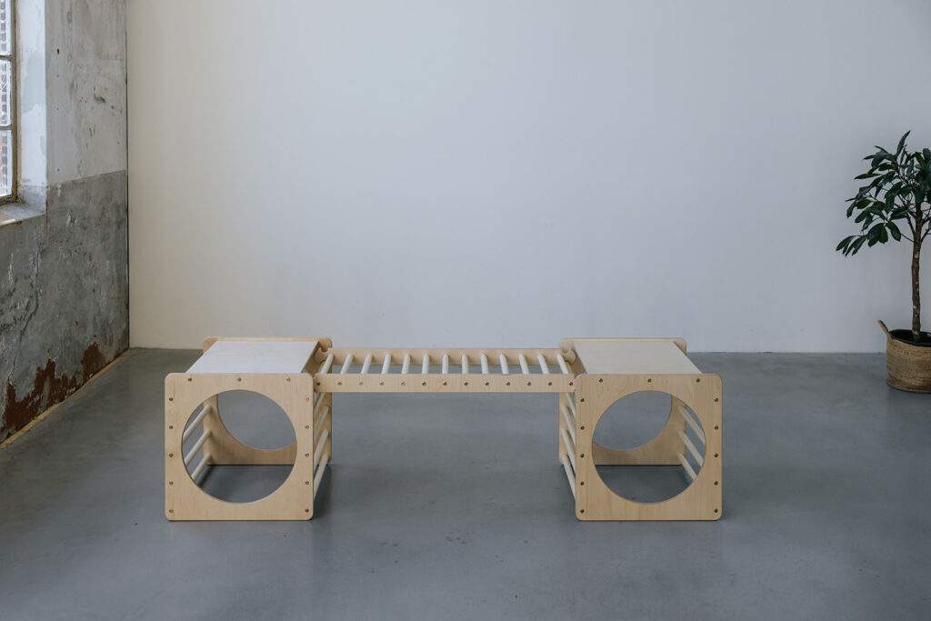 Houten klimrek met ladder Houten klimrek met ladder