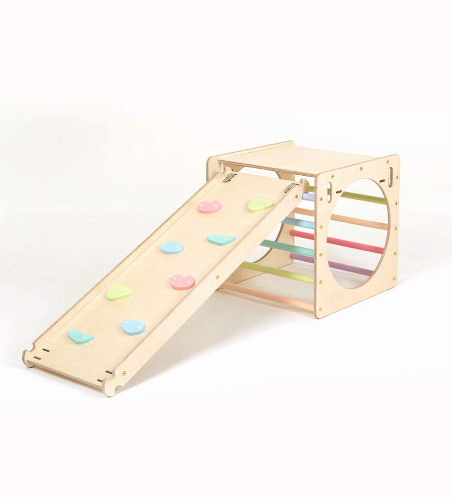 Klimrek kubus pastelkleuren