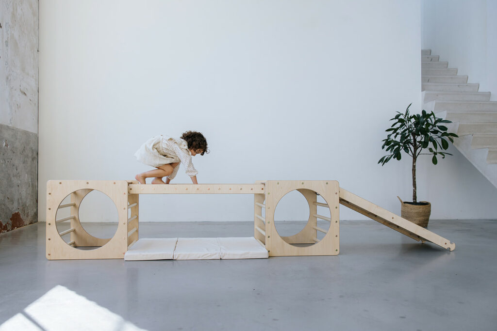 Klimtoestel set met glijplank en ladder Jindl kubus met ladder en glijbaan met klimhelling