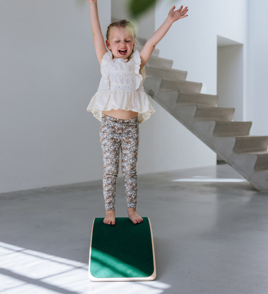 Balance board met vilt groen Jindl