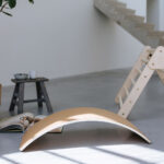 Balance board met vilt khaki sfeer