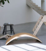 Balance board met vilt khaki sfeer