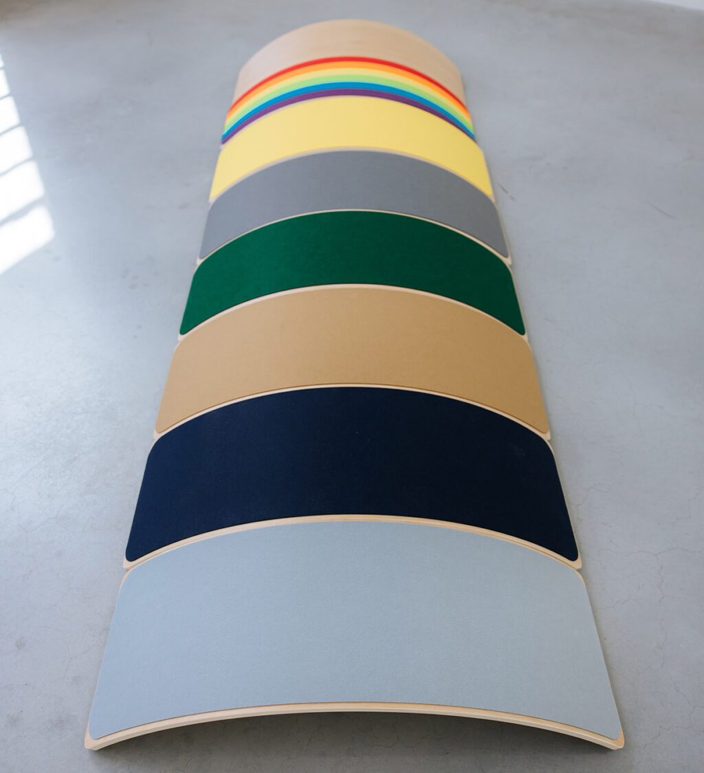 Houten balance board Jindl® met vilt blauw - Image 7