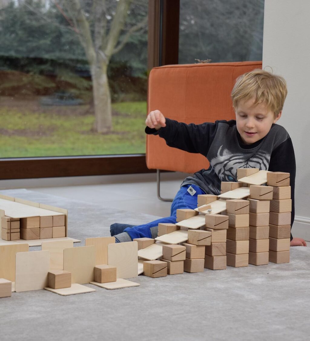 Just Blocks smart lines knikkerbaan Just Blocks smart lines sfeer