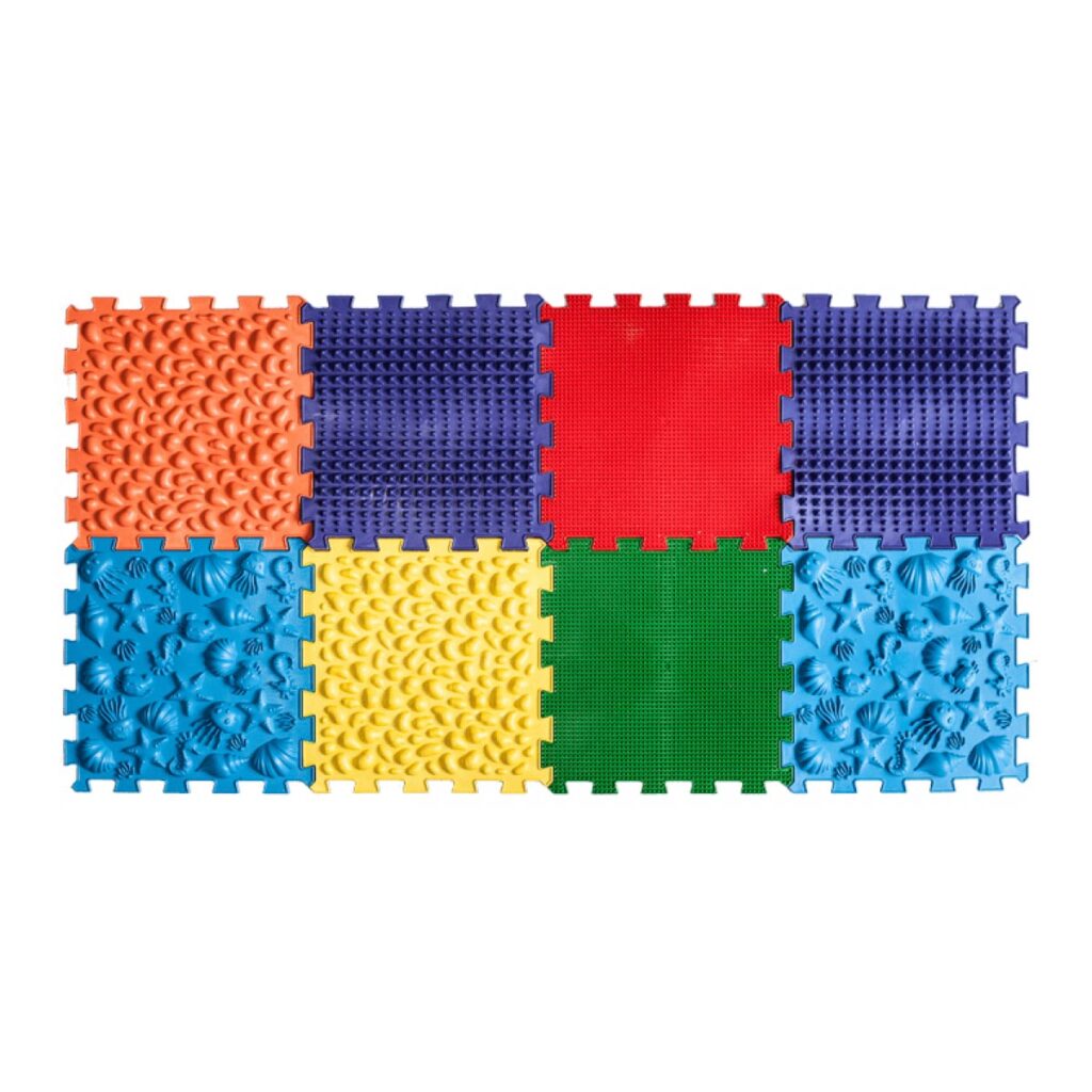 Sensorisch speelgoed matten set van 8