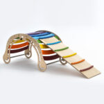 Klimboog inklapbaar regenboogkleuren met klimhelling